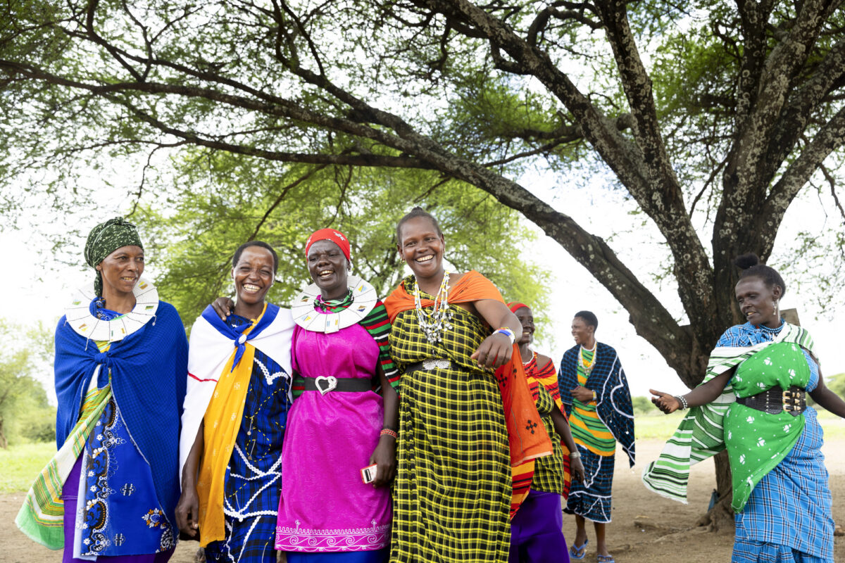 Women’s Water Initiative of Lositeti poses for portraits at the primary school on Friday, April 11, 2025.